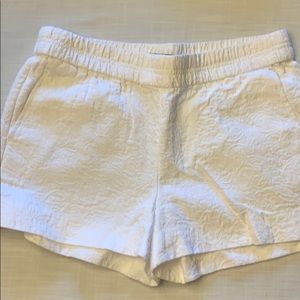 Textured J. Crew white shorts